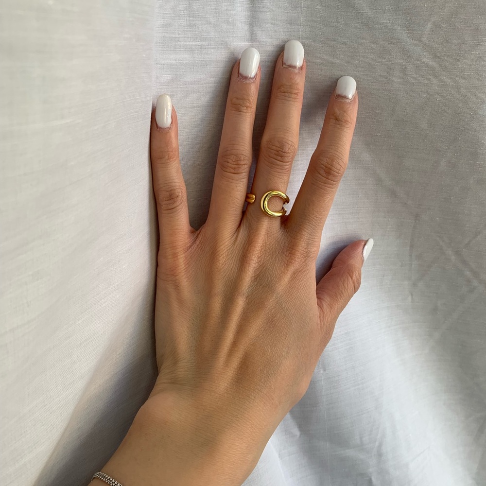 [🍍2 for $22] Statement Gold Abstract Ring